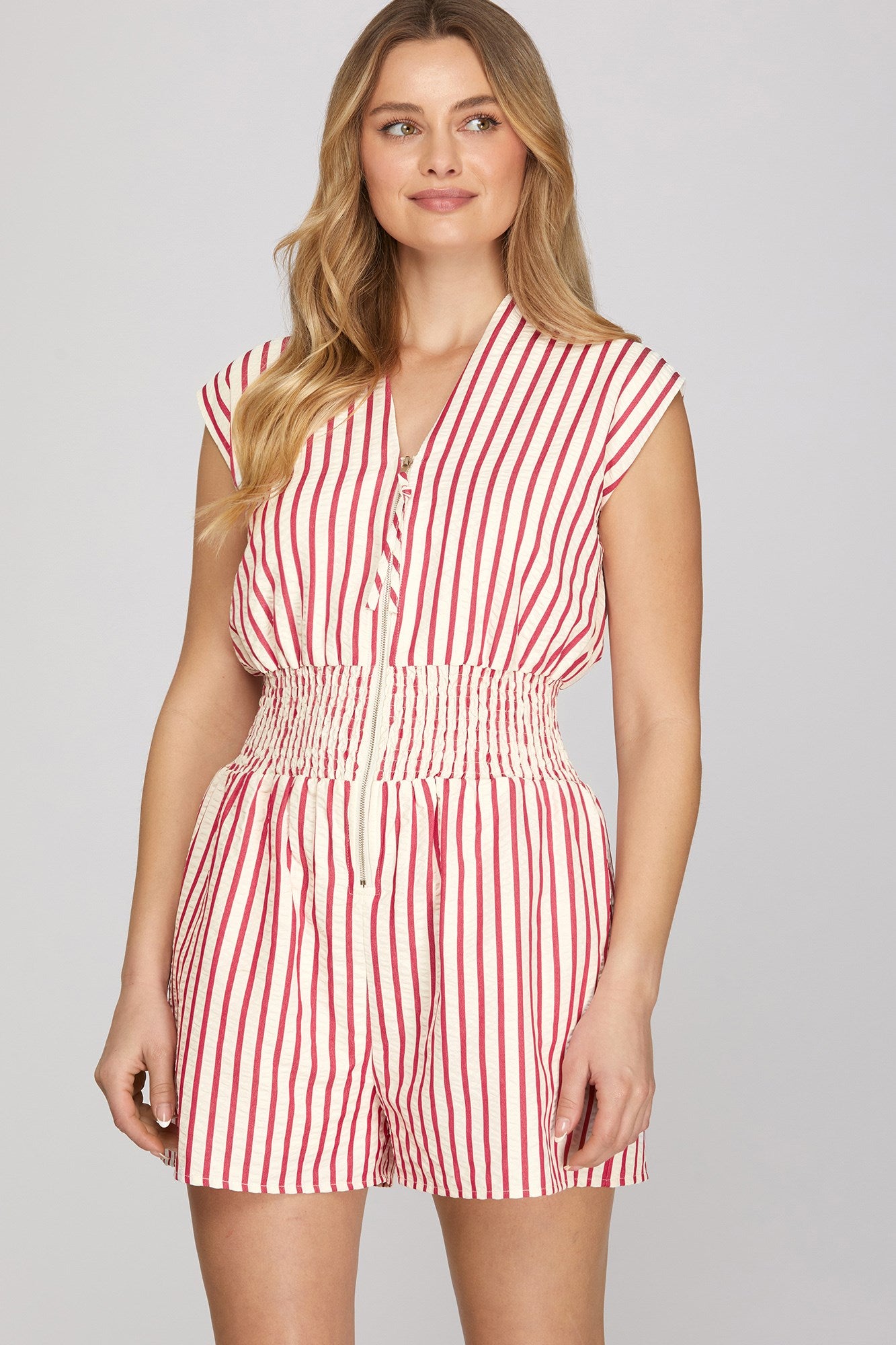 Red White Romper