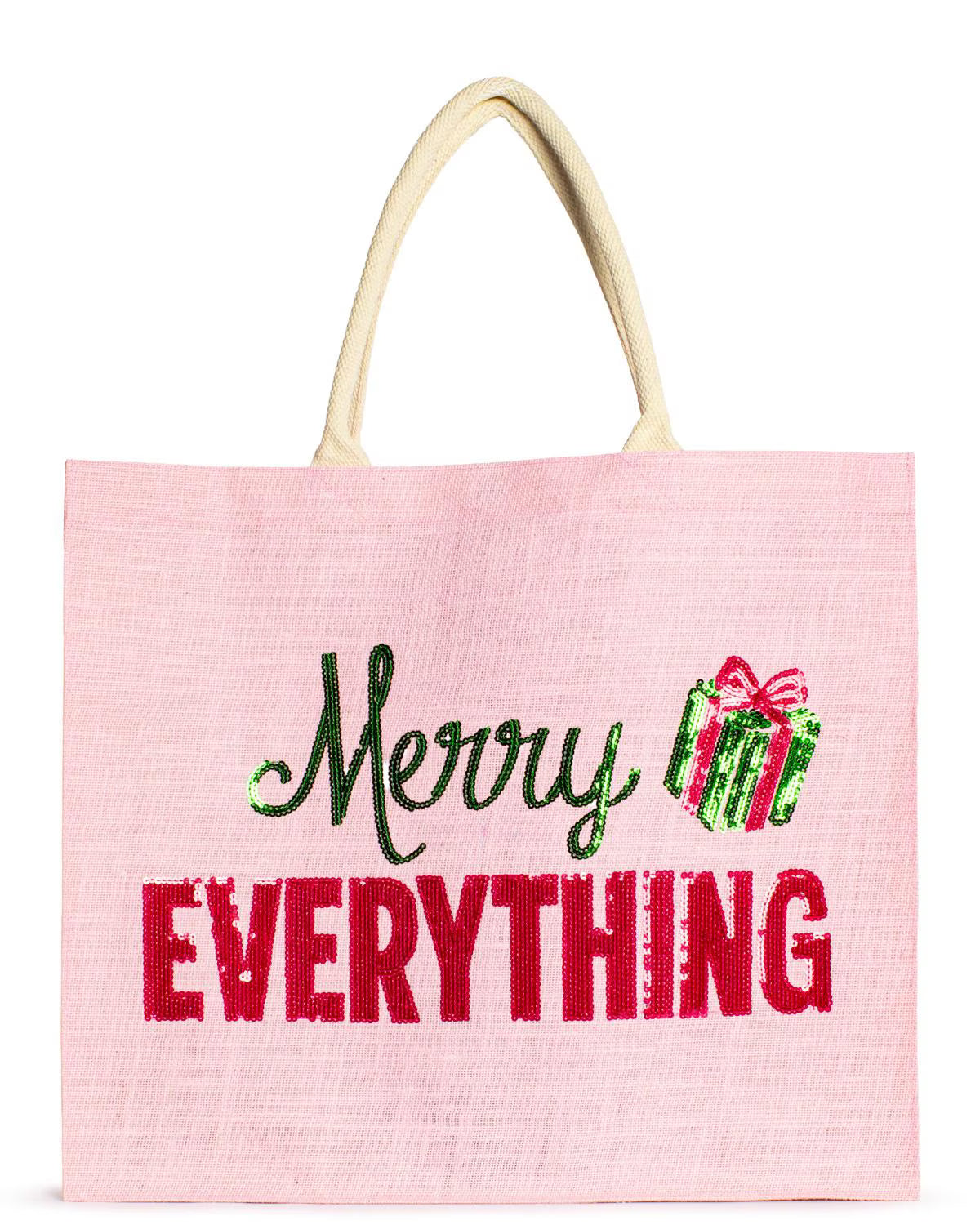 Merry Everything Carryall Tote Pink/Green -