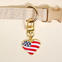 Pawfect Collar Charm–Americana Heart