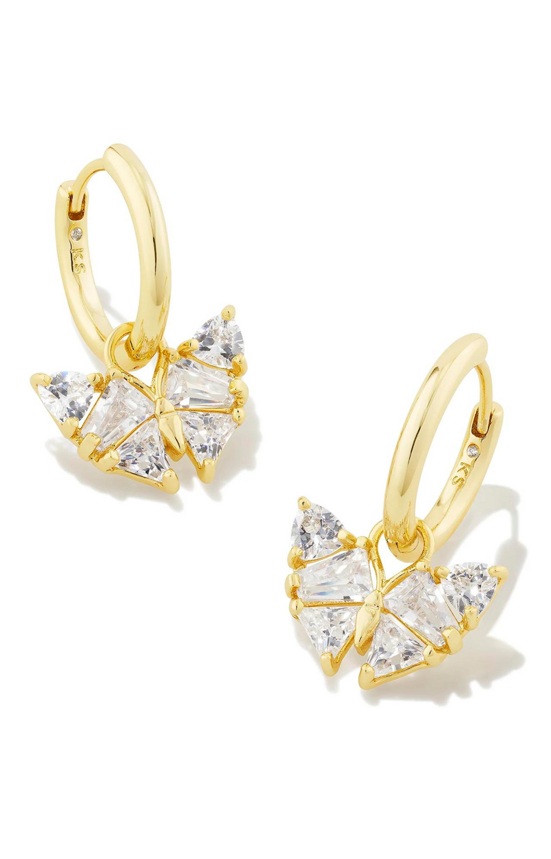 Blair Gold Butterfly Huggie Earrings