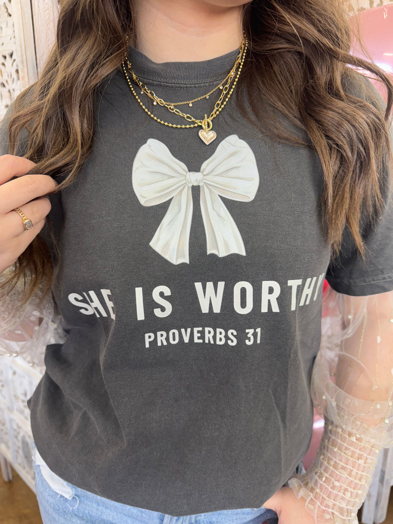 She Is Worthy Graphic Tee