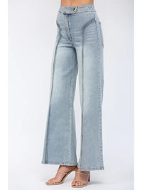 High Waisted Wide Leg Jean
