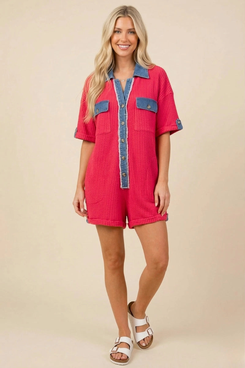 Retro-Remix Waffle Romper