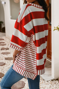 Sequin Bow Patriotic Half Sleeve Top