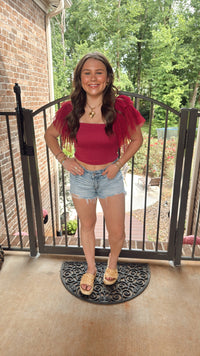 Make A Statement Tulle Ruffle Top *Final Sale*