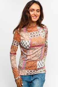 Fall Boho Patchwork Top