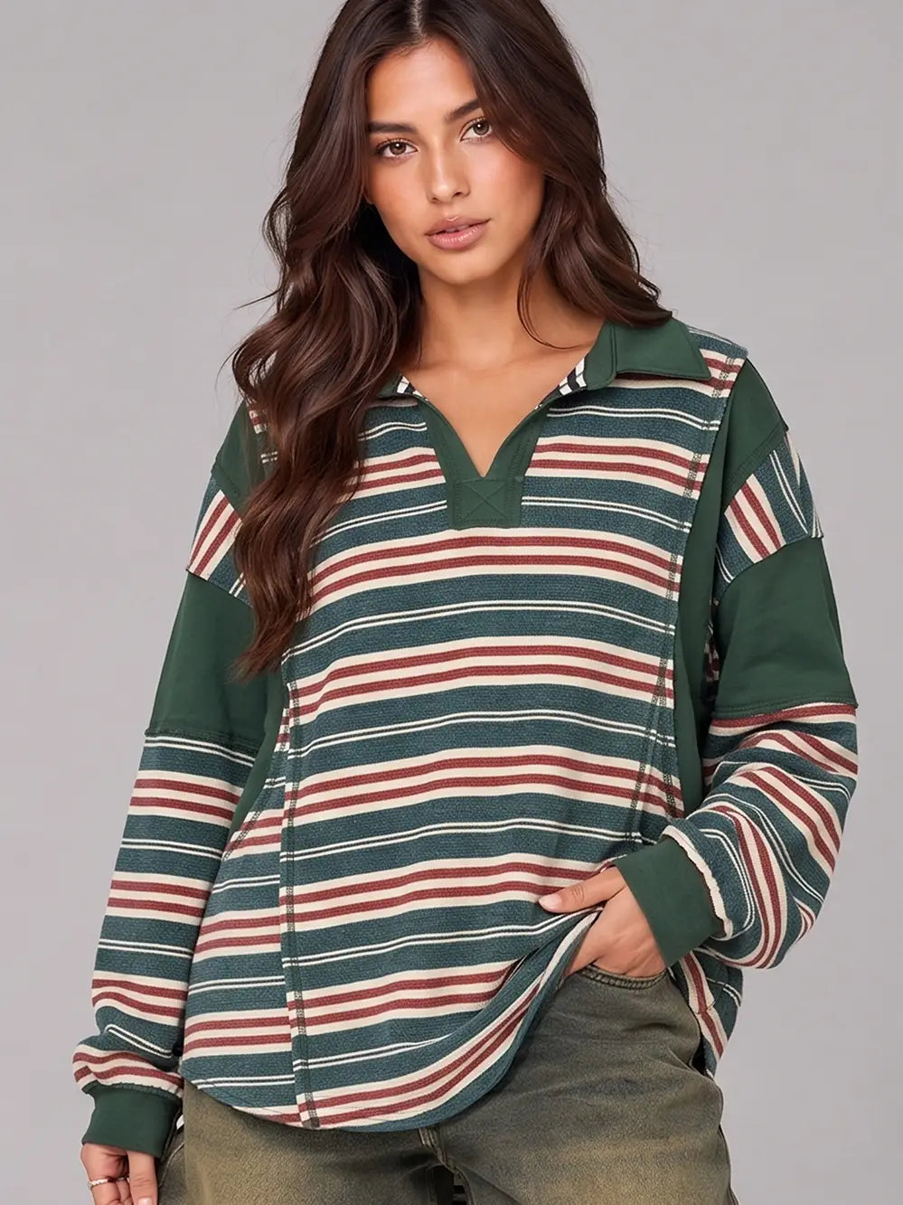 Winter Frost Striped Top
