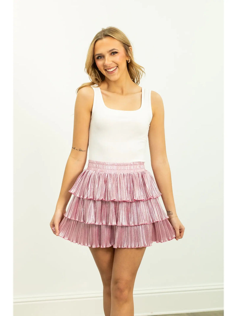 Shimmer Ruffle Skirt