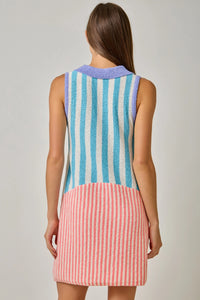 Mixed Stripe Color Block Dress