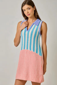 Mixed Stripe Color Block Dress