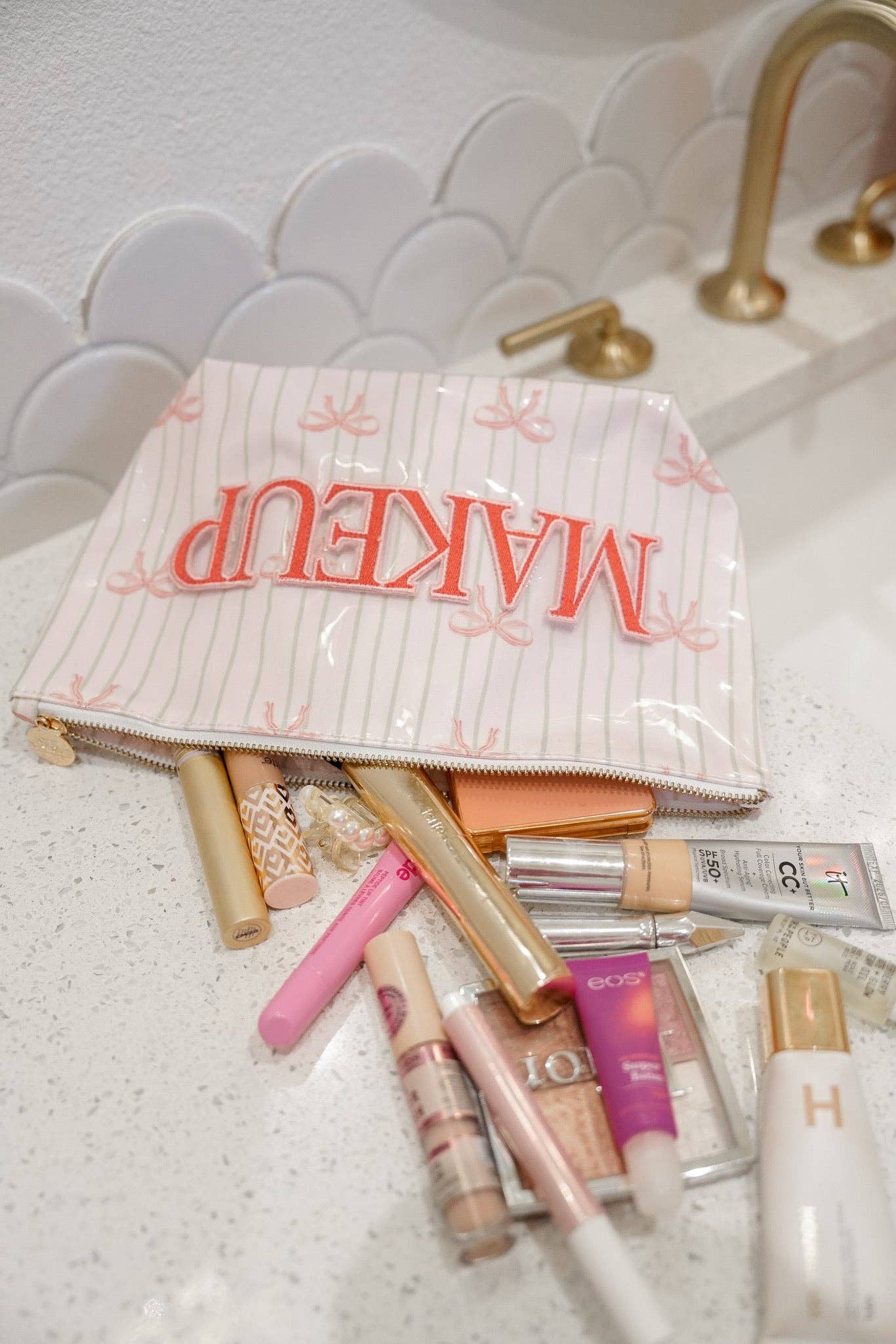 Pink Summer Makeup Bag