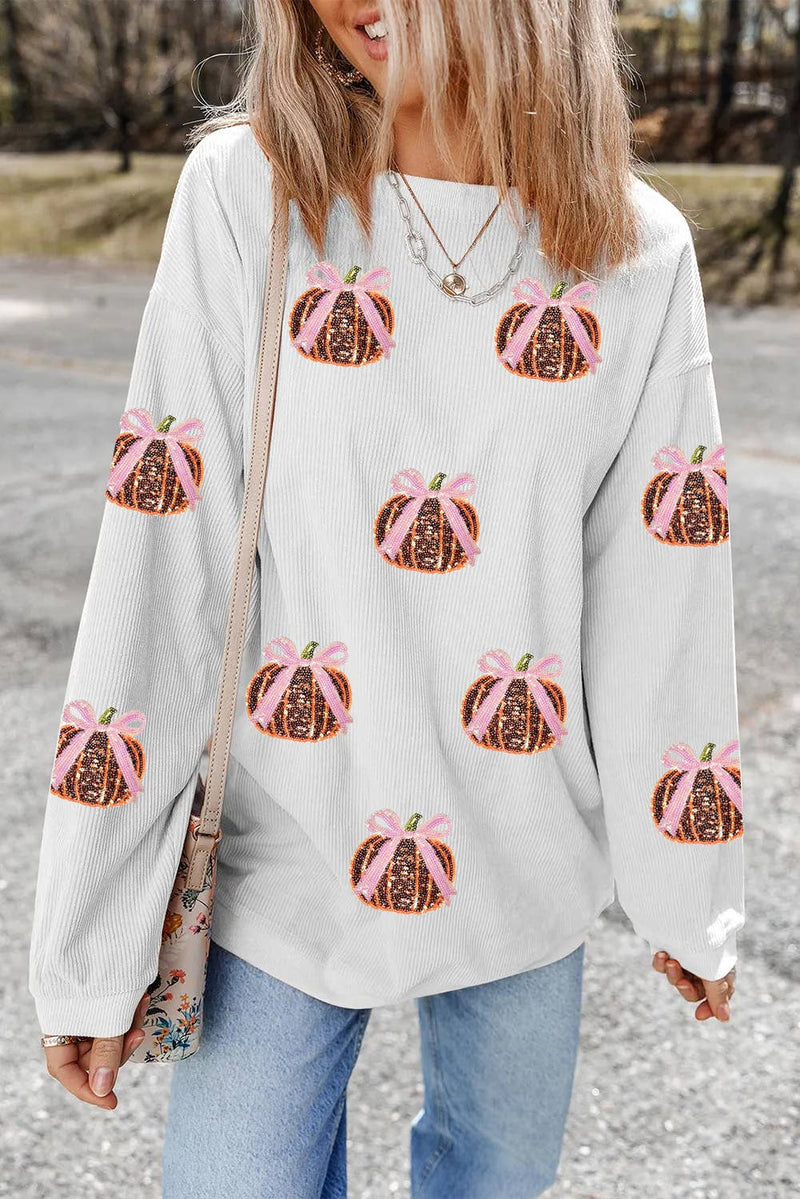 Sequin Pumpkin Sweatshirt