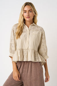 Lacey Love Peplum Blouse