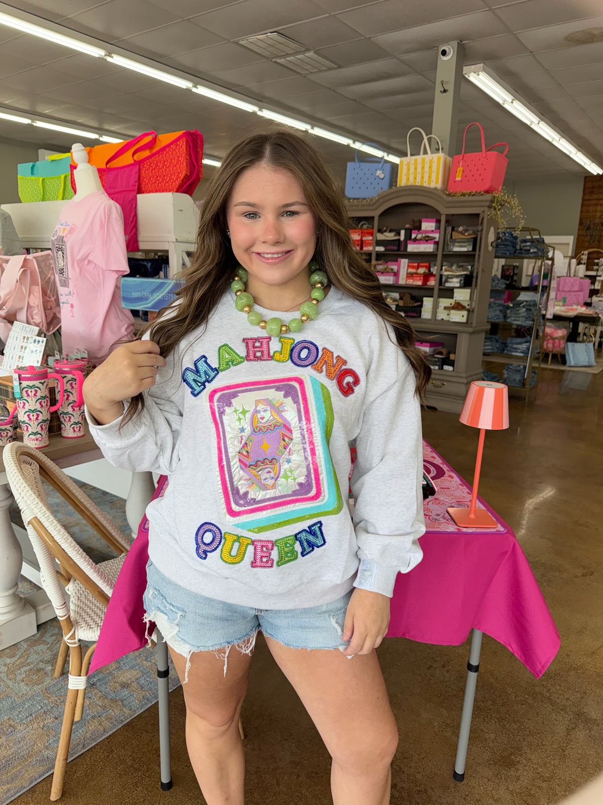 Mahjong Sweatshirt by Queen of Sparkles
