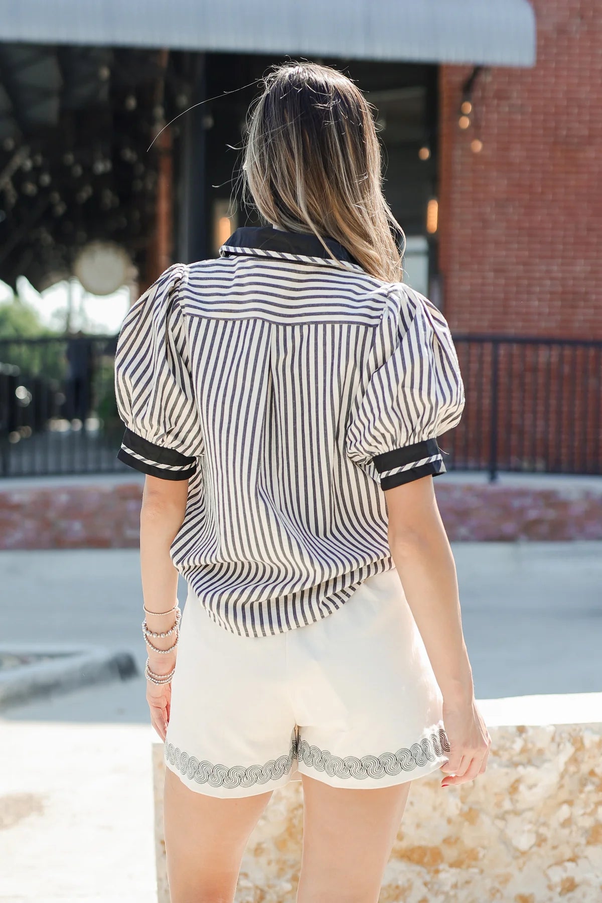 Strolling on Main St Blouse by Entro