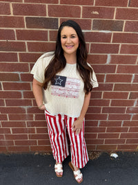 Striped Straight Leg Pants