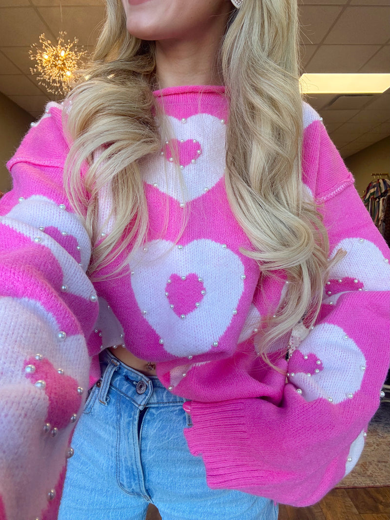 Pearl Heart Sweater