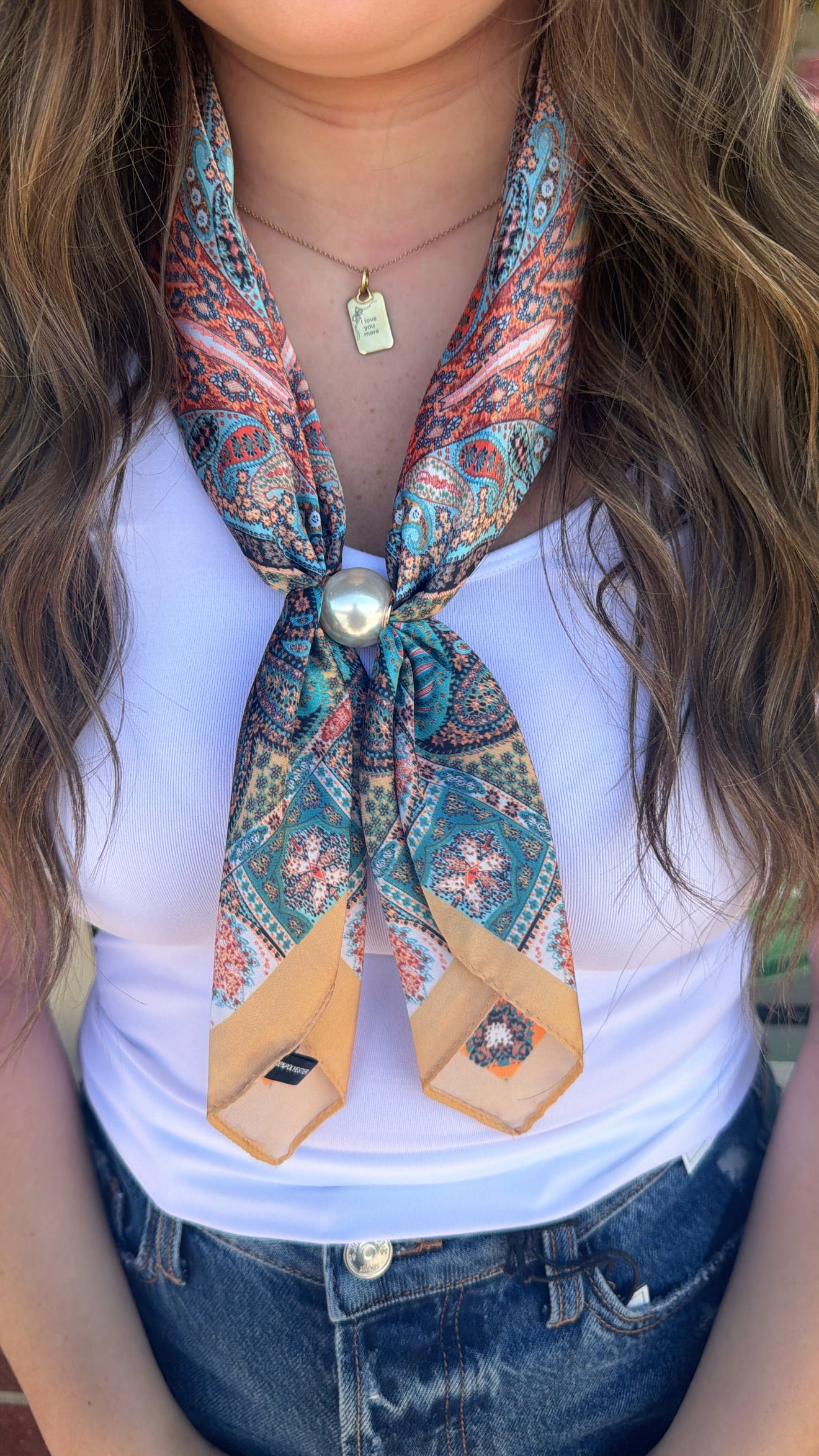 Magnetic Pearl Closure Scarf