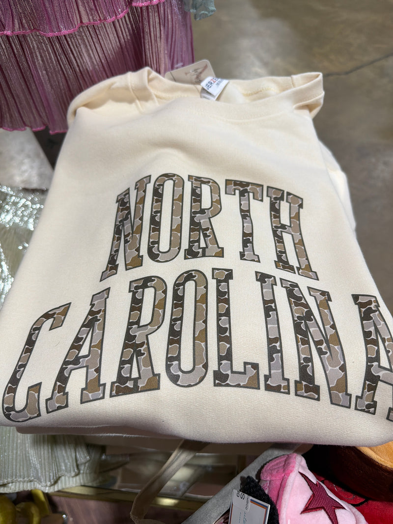 North Carolina Camo Sweatshirt