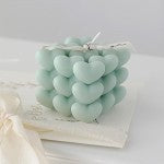 Bubble Hearts Cube Candle