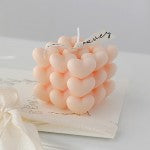 Bubble Hearts Cube Candle