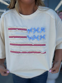American Flag Washed Terry Pullover