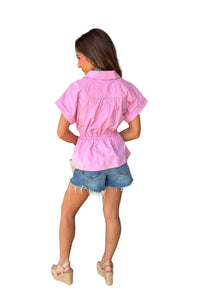 Solid Cap Sleeve Top