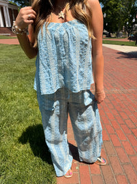 Embroidered Tank & Wide Leg Pants *Sold Separately
