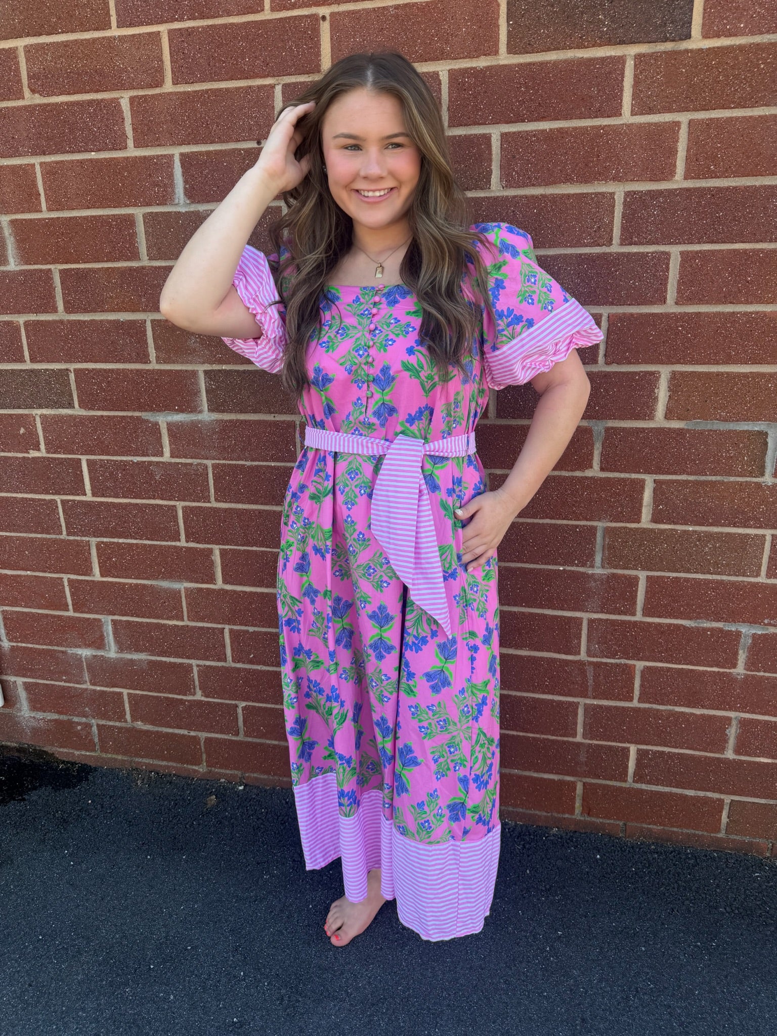 Botanical Print Midi Dress