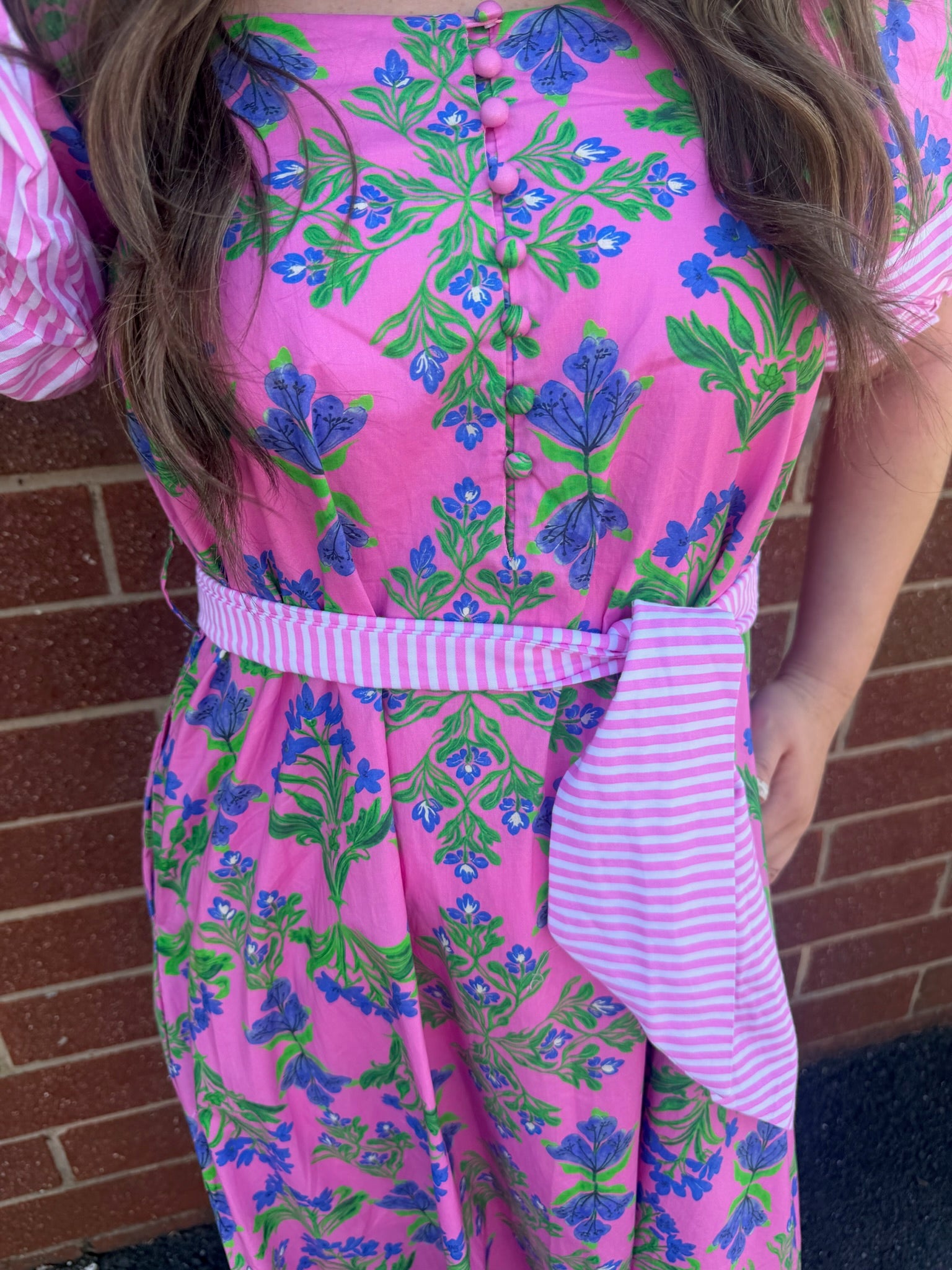 Botanical Print Midi Dress