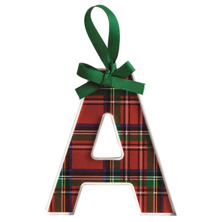 Initial Tartan Ornaments