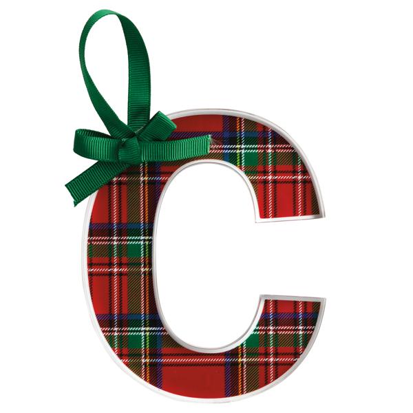 Initial Tartan Ornaments