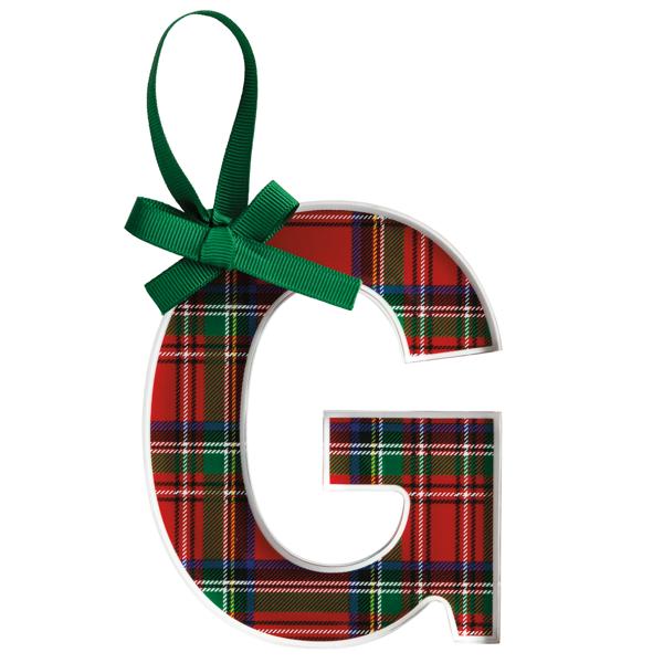 Initial Tartan Ornaments