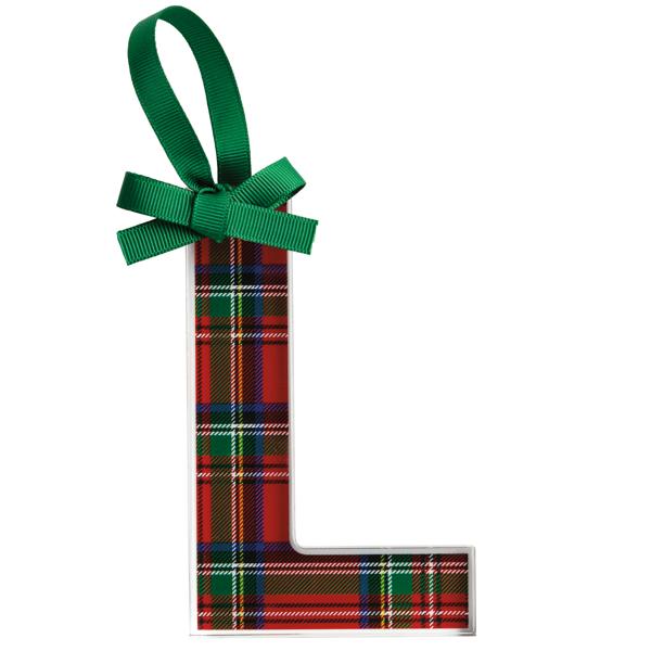 Initial Tartan Ornaments