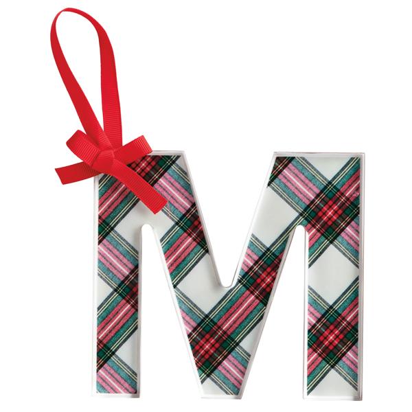 Initial Tartan Ornaments
