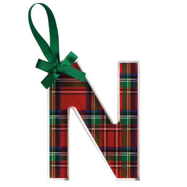 Initial Tartan Ornaments