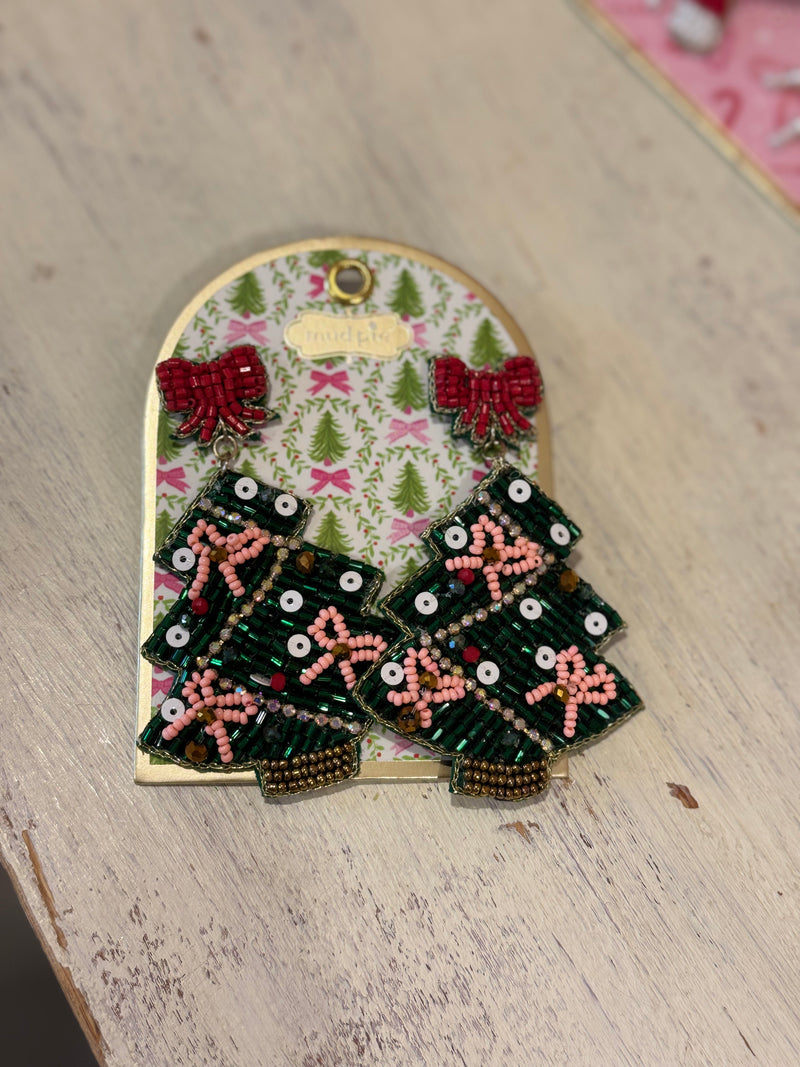 Holiday Beaded Earrings by Mud Pie