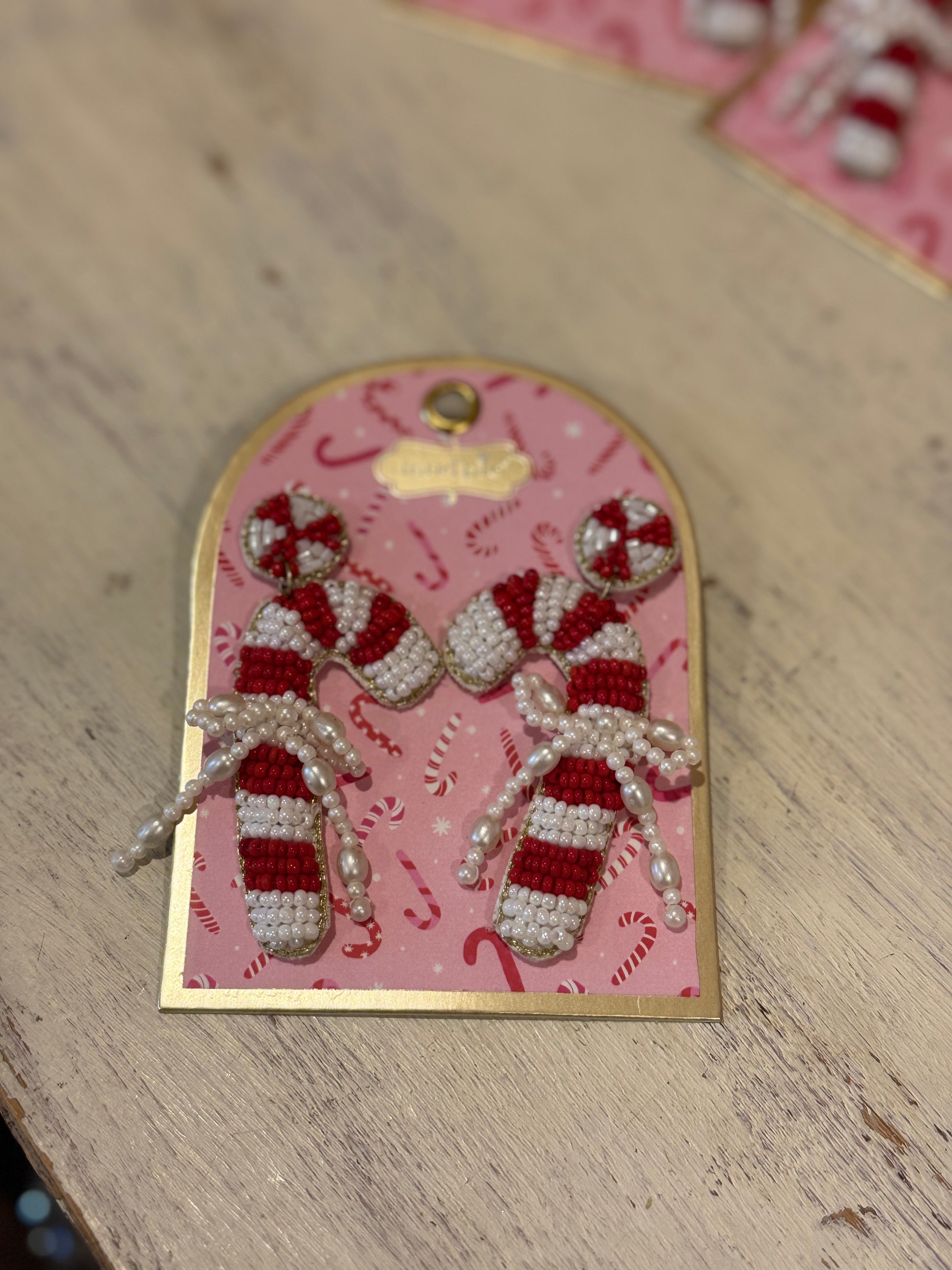 Holiday Beaded Earrings by Mud Pie