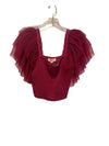 Make A Statement Tulle Ruffle Top