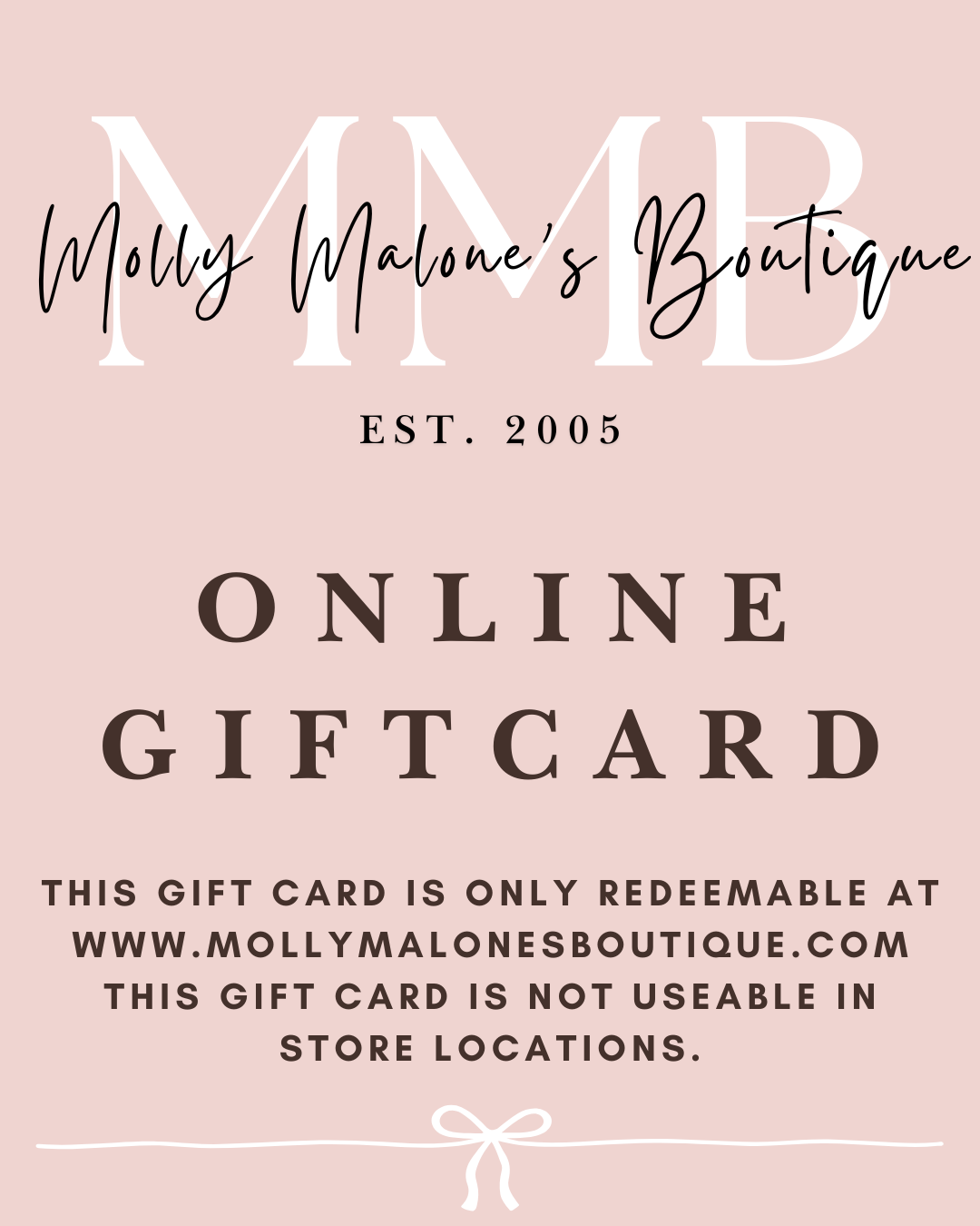 Molly Malone's Online Gift Card