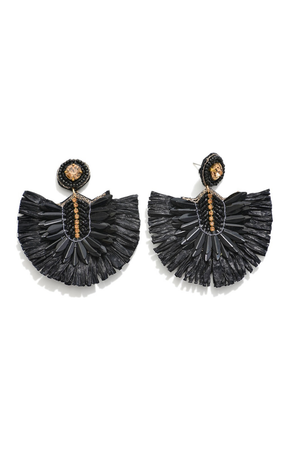 Fanned Raffia Earrings