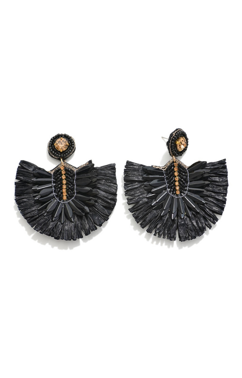 Fanned Raffia Earrings