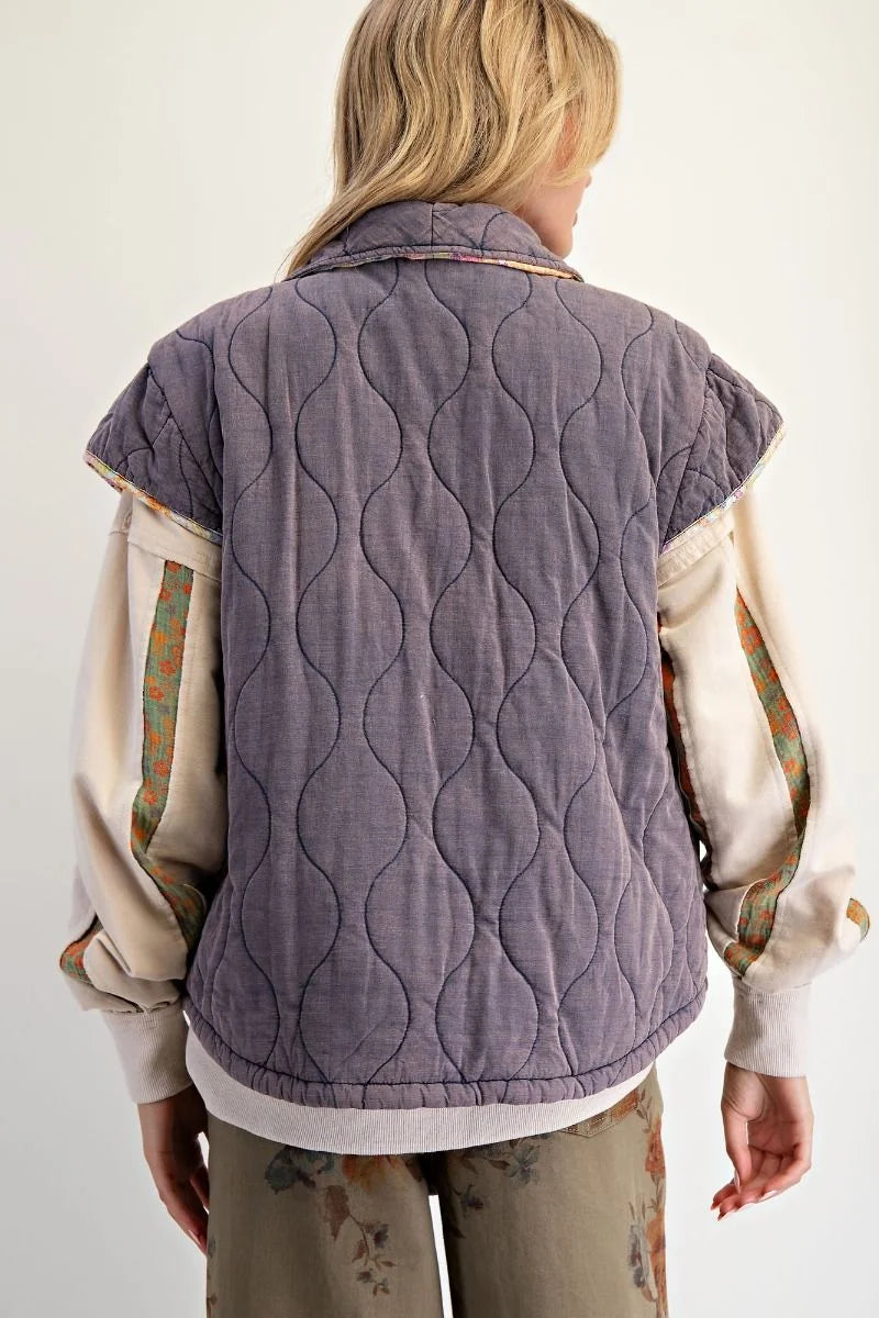 Berry Patch Quilted Vest