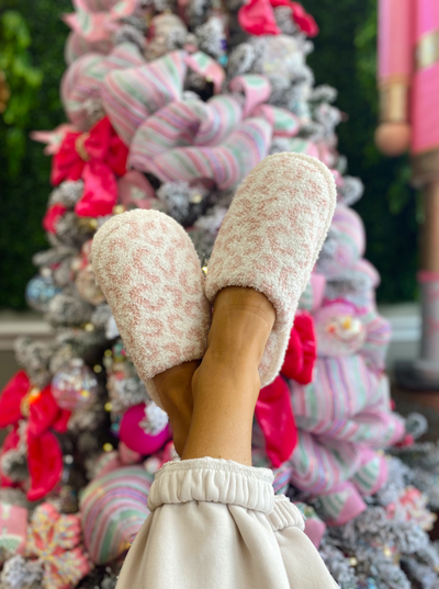 bow slippers, cheetah slippers, slippers, cozy slippers, fuzzy slippers