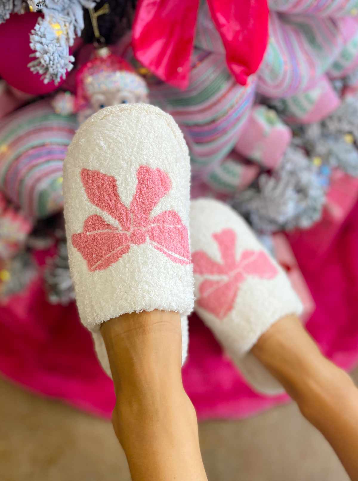 bow slippers, cheetah slippers, slippers, cozy slippers, fuzzy slippers