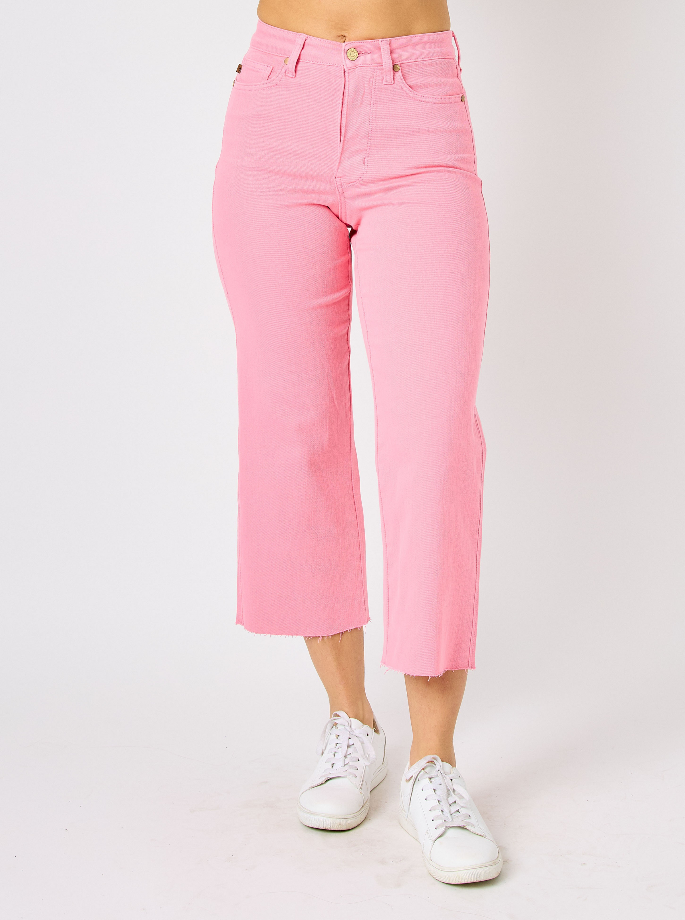 High Waisted Garment Dyed Tummy Control Judy Blues