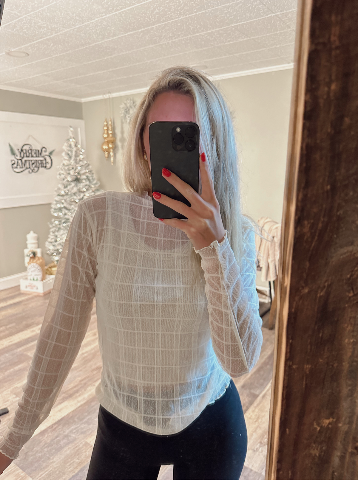 mesh top, lightweight top, layerable top, ribbed top, long sleeve top, mesh see through top, sheer top, sheer mesh top, lace top, sheer lace top