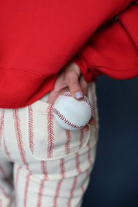 Baseball Stretchy Denim Pants for Women