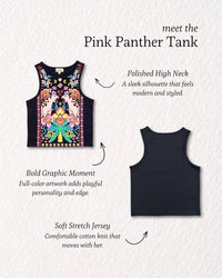 Girls Pink Panther Tank by Finding Foxtail