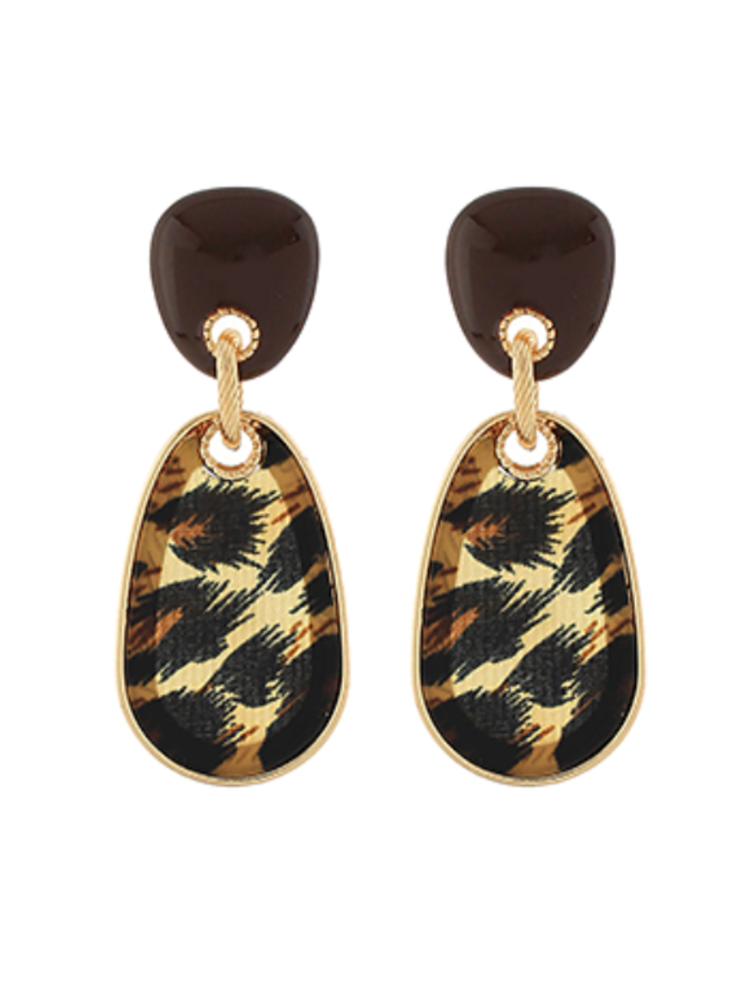Acrylic Tortoise Pattern Earrings